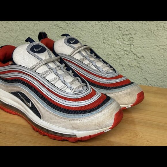 Size 9 - Nike Air‎ Max 97 Navy/Red/White USA America DJ5171-600 - Picture 3 of 12